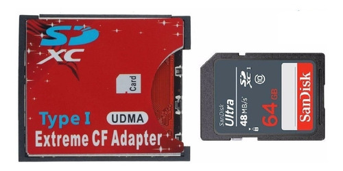 Adaptador Compact Flash Cf Para Sd Tipo 1 Câmeras Cf Frete G