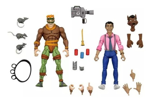 Neca Teenage Mutant Ninja Turtles Tmnt Rat King And Vernon (Usado)