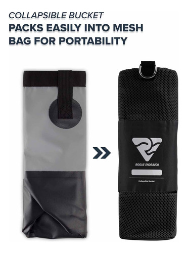 Cubo Plegable Resistente De 3 Galones (15 Litros), Bolsa De