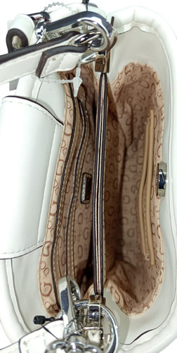 Bolsa Guess Crossbody Color Cafe Con Blanco