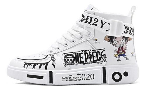 Zapatos Deportivos De One Piece, Zapatos De Patineta Luffy