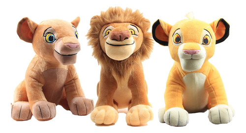 3pcs The Lion King Simba Nala Mufasa Muñeca Peluche Juguete