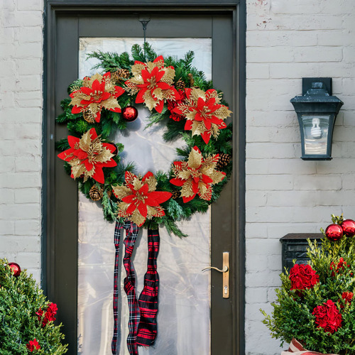 12 Flores De Nochebuena De Navidad, Flores De Nochebuena