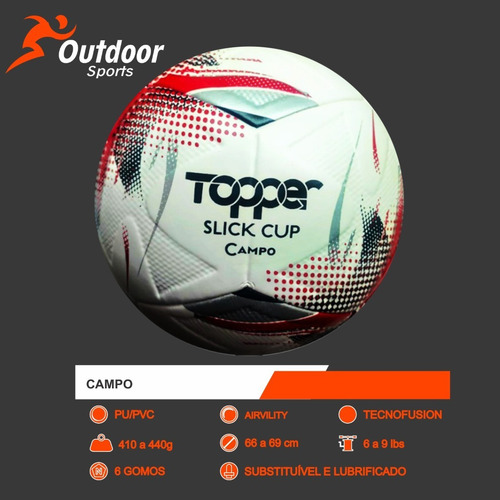 Imagem 3 de 3 de Bola De Futebol De Campo Oficial Topper Slick Cup - 2021