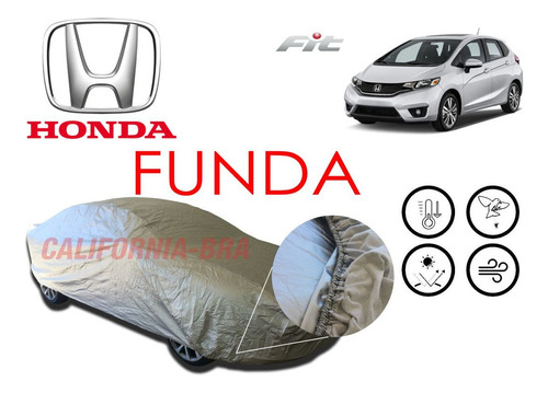 Cover Impermeable Broche Afelpada Eua Honda Fit 2015-17.