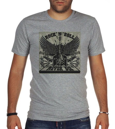 Remera De Hombre Rock N Roll Never Die Music