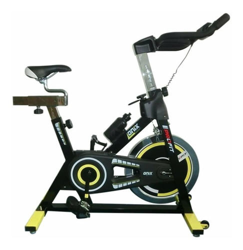 Imagen 1 de 2 de Bicicleta estática Profit Onix para spinning amarilla