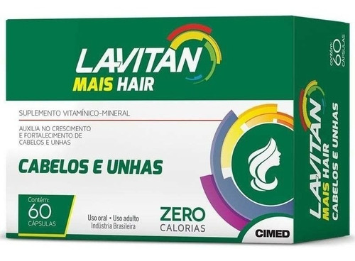 Lavitan Mais Hair Cabelos E Unhas 60 Cápsulas