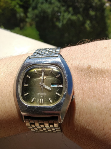 Maravilhoso Relógio Seiko 7009-5070 Automatic Verde Metálico