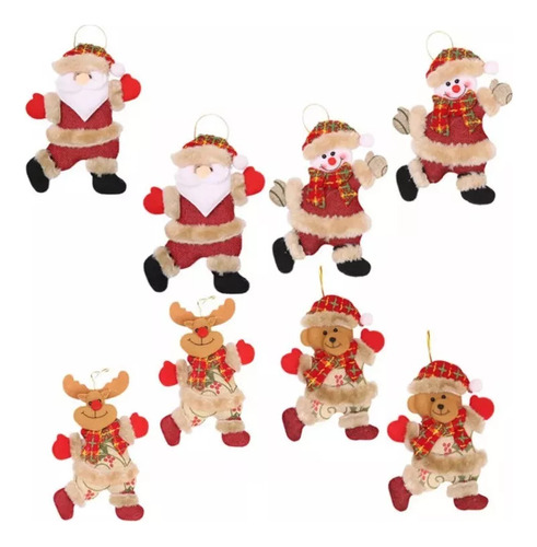 Para 8 Piezas De Adornos Navideños, Para Colgar En Un Árbol