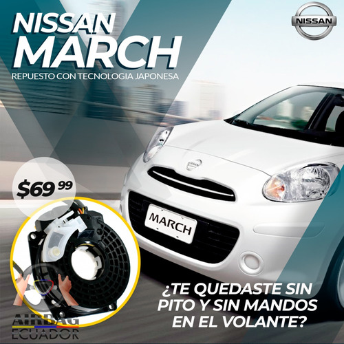 Cinta De Pito Para Volante Nissan Qashqai Airbag Clock Sprin