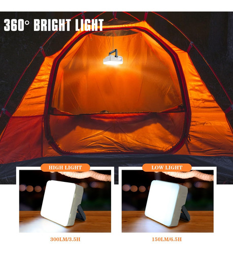 Luz Solar Portátil Multifuncional, Impermeable, Para Acampar