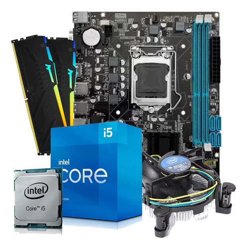 Kit Placa Mae Processador Lga1155 16gb Ddr3 /1000 M2 Usb 3.0 Cor Preto