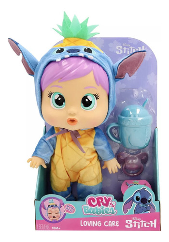 Muñeca Cry Babies Loving Care Disney 26cm Stitch