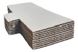 Base Rectangular Con Pestaña 3x12cm Blanco X 80 Unidades