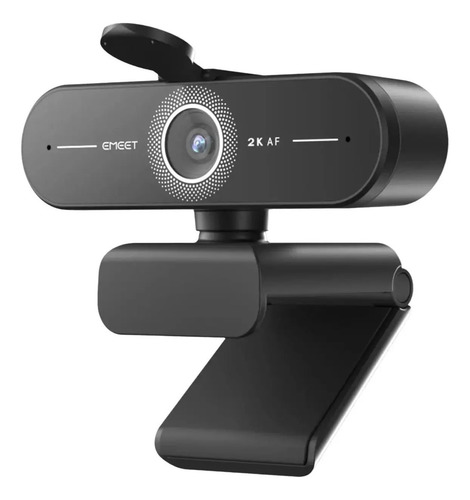 Webcam Emeet C60e 2k Streaming Autofoco Canc. Ruido 2microfo Cor Preto
