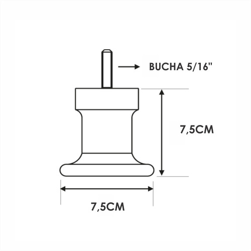 Imagem 3 de 4 de Kit 12 Pé Para Cama Box Castor Gazin Ortobom 7,5cm Cromado
