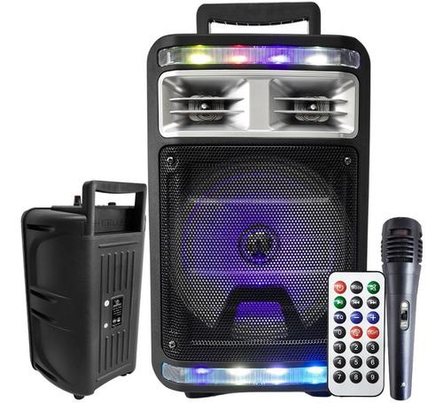 Caixa De Som Grande 1000w Led Portátil Bluetooth+ Microfone