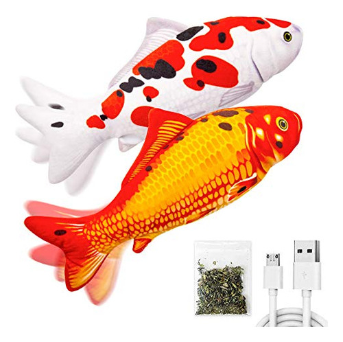 2 Pack 11  Floppy Fish Cat Toys With Silvervine And Cat...