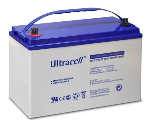 Batería Sellada Agm Gel Marca Ultracell 12v 100ah Ucg12-100