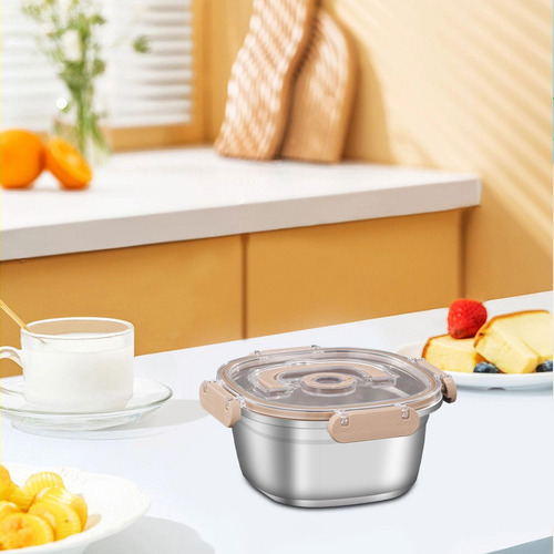 Recipiente Para Alimentos De Acero Inoxidable, De Acero