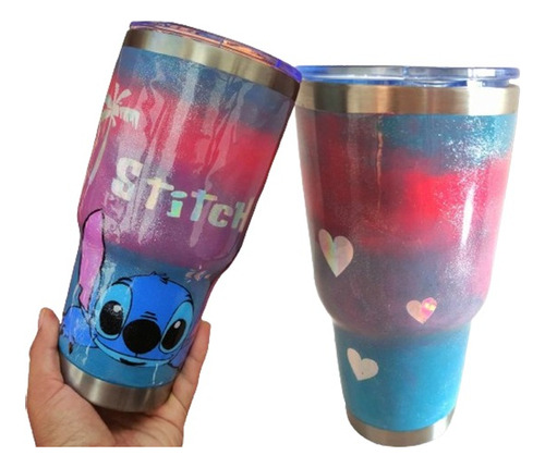 Termo Café Té Disney Stitch 850ml Recipiente Vaso Termico 