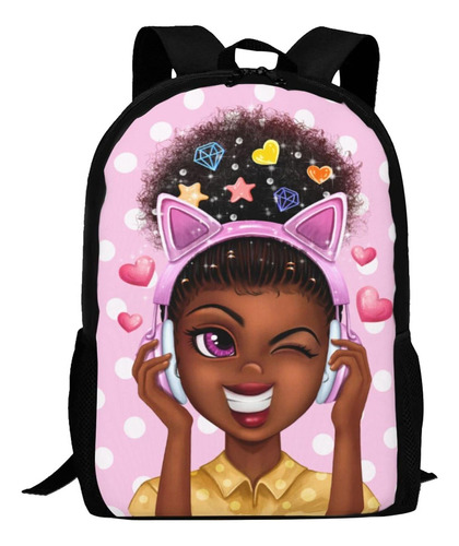 Iagm Mochila Mujer Africana, Mochila Escolar Niña Negra,