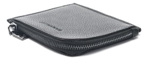 Billetera Wanderlust Cierre 11x9 Unisex Moda Fichero Tarjeta Color Negro Diseño De La Tela Cuero Sintético