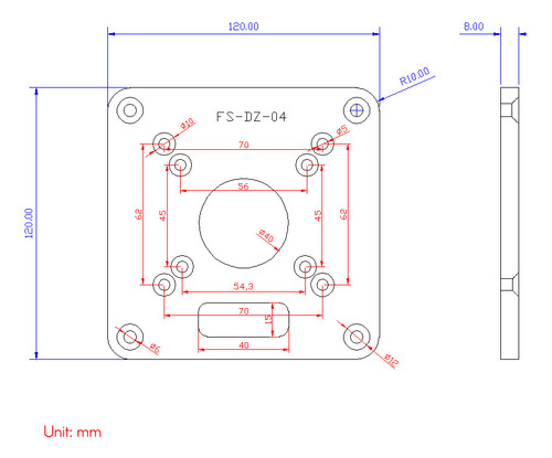 Placa De Inserción Para Mesa Fresadora De Aluminio, Color Ro