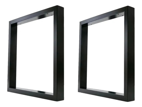 Imagem 1 de 3 de 2 Pé Base Jantar 75cm Industrial Quadrado Tubo Metalon 50x30