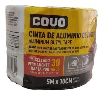 Cinta De Aluminio Impermeabilizante De Butilo 5m X 10 Cm 