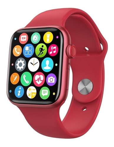 Smartwatch X-Time SW56 1.69" caja  roja, malla  roja de  silicona