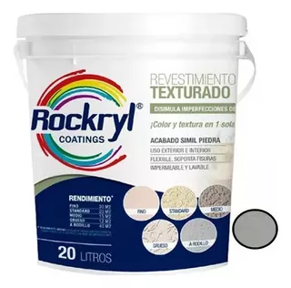 Revestimiento Texturado 20 Lt Rockryl® Impermeable Rodilo Fu