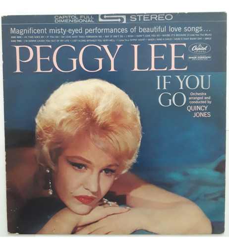 Lp Vinil (vg+) Peggy Lee If You Go Ed Uk Re 1983 St