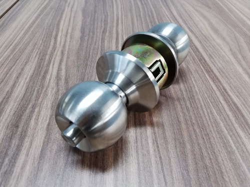 Imagen 5 de 6 de Cerradura De Perilla Para Baño Inoxidable Sin Llave Soprano