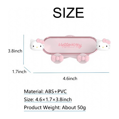 Soporte Celular Para Auto Rosa Hello Kitty Llamativo