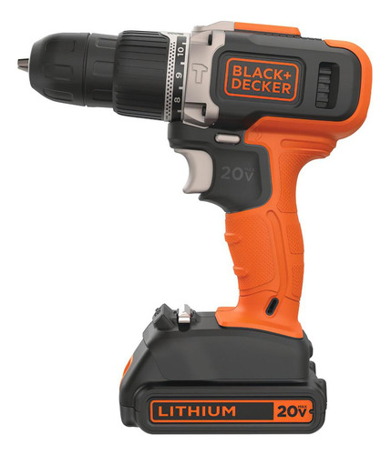 Taladro percutor atornillador inalámbrico de 10mm Black+Decker BCD704C1 20V + accesorios 110V/220V