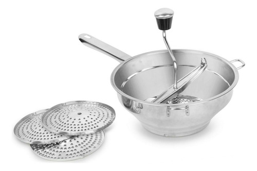 Moinho De Alimentos De Aço Inoxidável Com 3 Discos Para Sopa