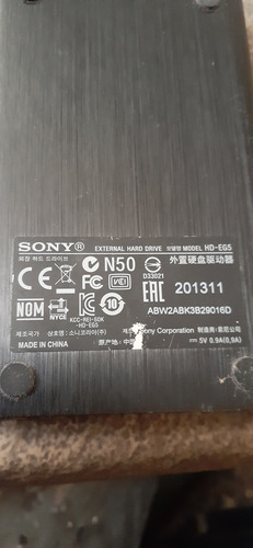 Disco Externo 500gb Marca Sony Modelo Hd-eg5