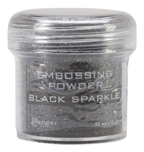 Pó P/emboss Ranger Embossing Powder Black Sparkle