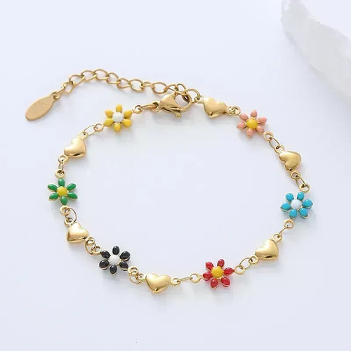 Moda Japonesa Pulsera Flores Colores Elegante Sexy Bhn11