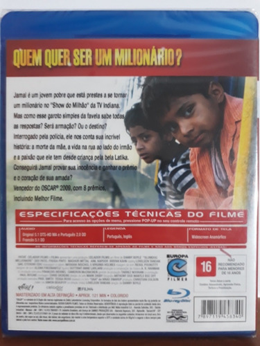 Blu-ray Quem Quer Ser Um Milionário? (2008) Danny Boyle