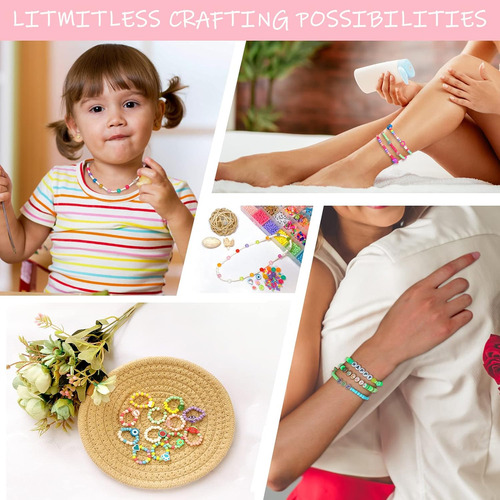 Kit Hacer Pulseras De Abalorios 2265 Piezas Frutas Flor...
