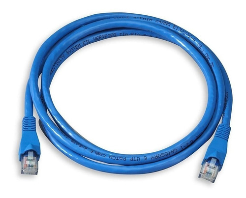 Cable Red Utp Armado Patch Cord Pc Cat. 5e 0,90 Mts Azul X10