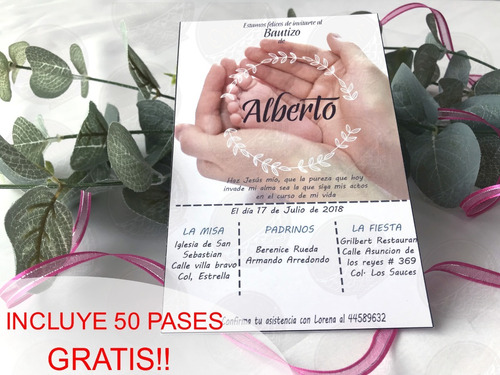 30 Invitaciones Cumple,bautizo Baby Shower Photo Fondo