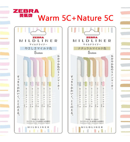 Marcadores Iluminadores Warm 5c W Nature 5c Zebra Mildliner
