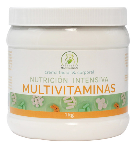 Crema Nutrición Intensiva Multivitaminas Hidratante (1 Kilo) Tipo De Piel Todo Tipo De Piel