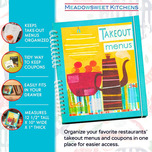 Takeout Menu Organizer - Colorful Kitchen