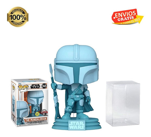 Funko Pop Mandalorian Glows Brilla Star Wars Protector Child