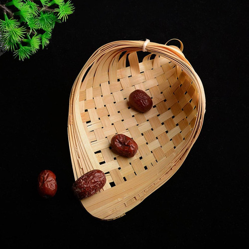 Cesta De Bambú Tejida, Plato De Sushi Tejido A Mano,